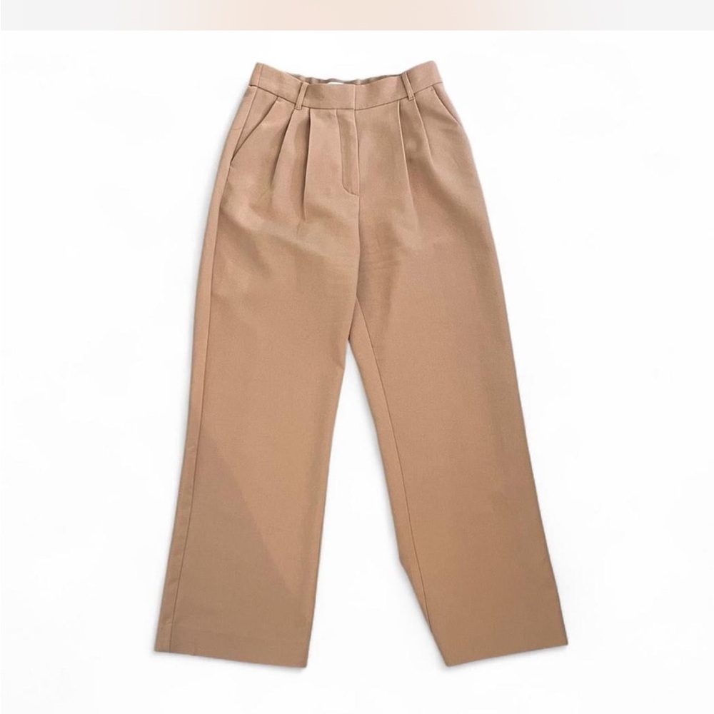 Abercrombie & Fitch Tan High-Waisted Trousers